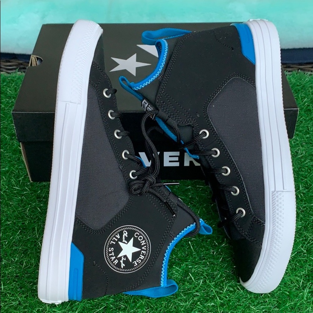 CONVERSE CTAS ULTRA MID BLACK/IMPERIAL BLUE/WHT MN - Picture 7 of 16